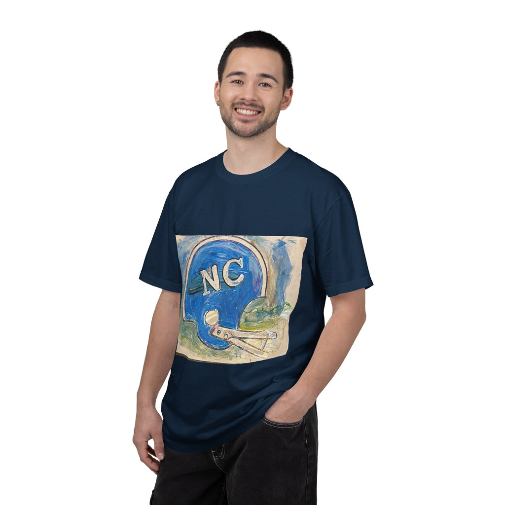 North Carolina Football Helmet Art T-Shirt — Vintage NC Helmet Graphic Tee