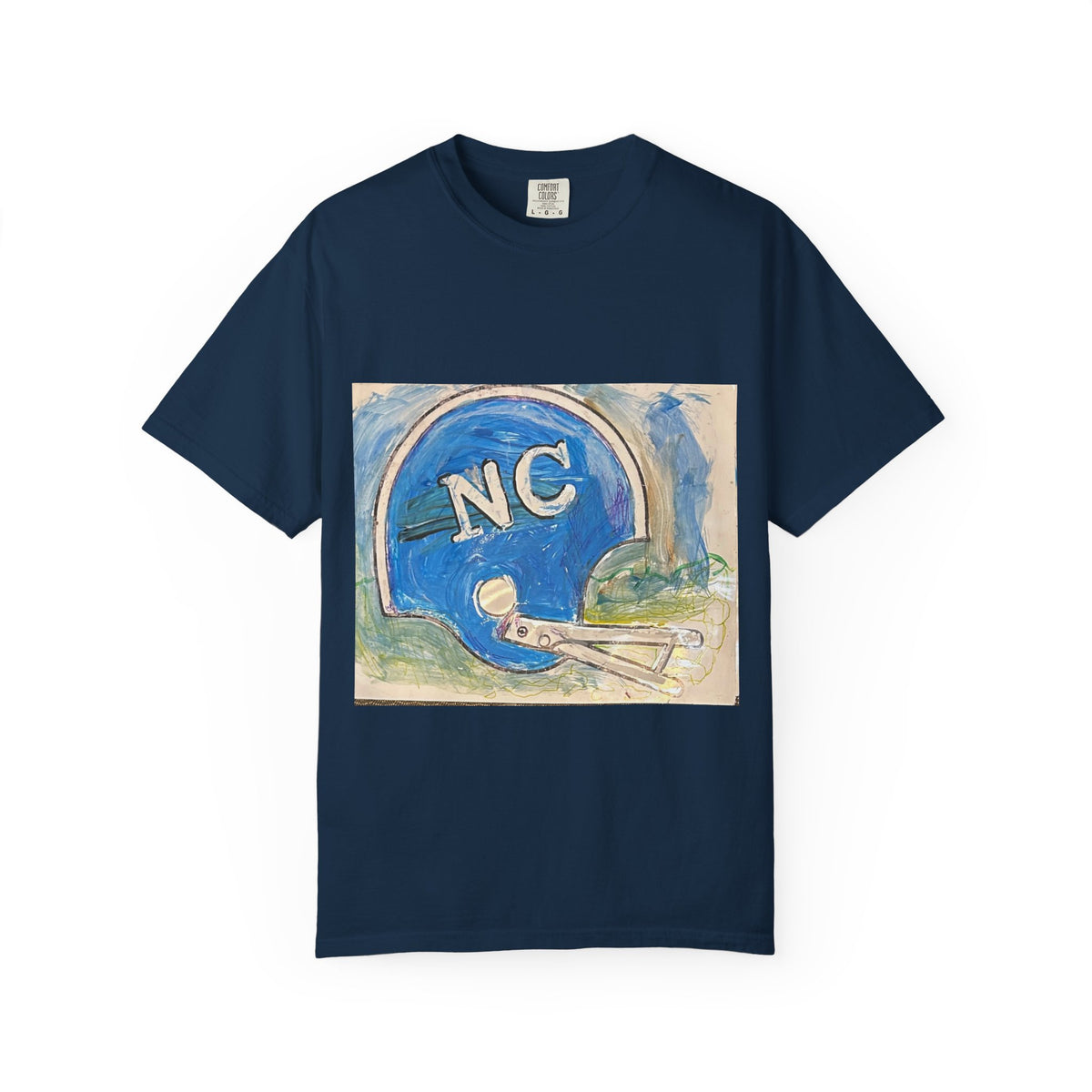 North Carolina Football Helmet Art T-Shirt — Vintage NC Helmet Graphic Tee